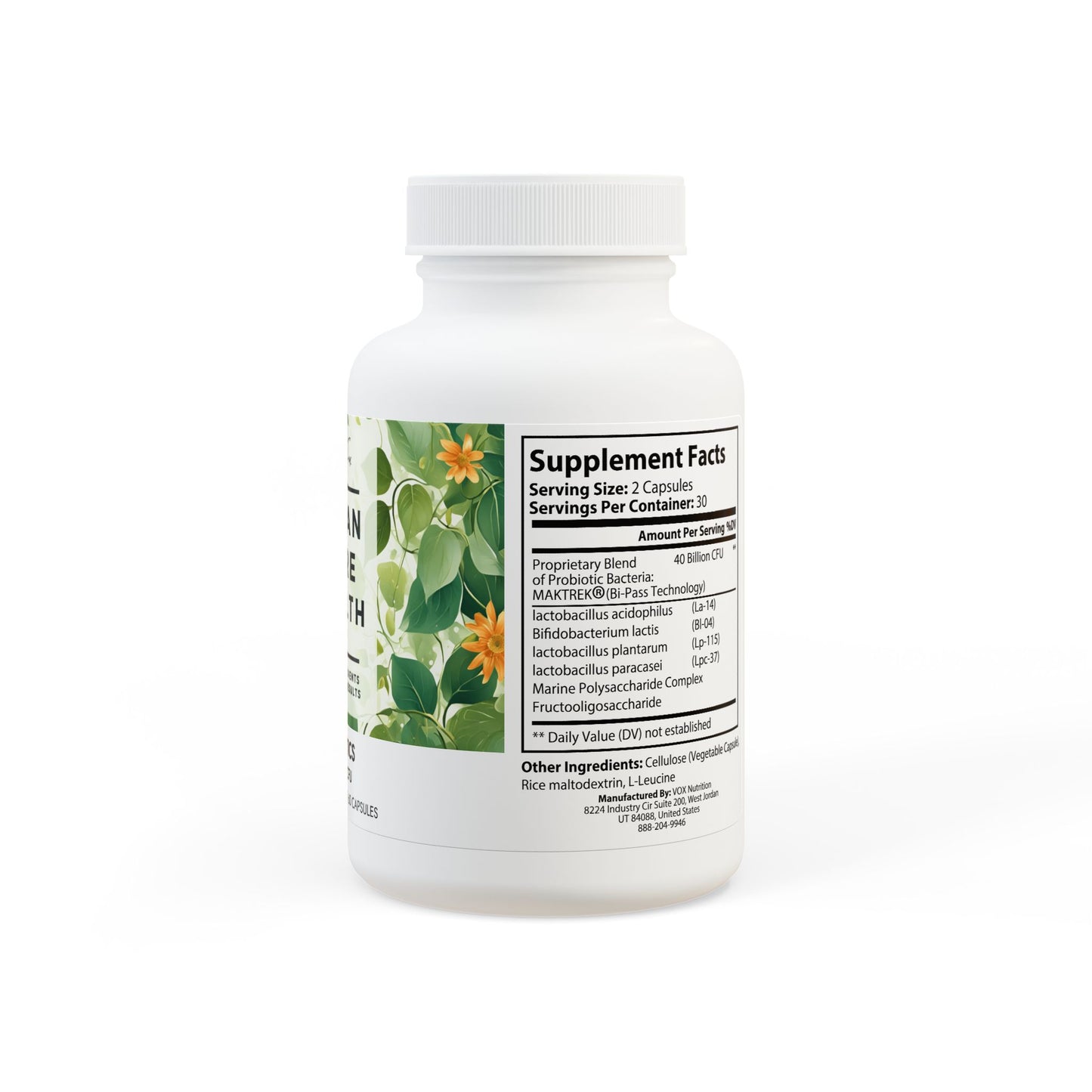 Probiotics + Prebiotics Supplement (60 Capsules)