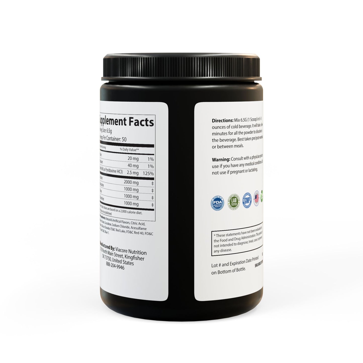 BCAA Supplement, Fresh Grape  Flavour (325g, 11.46oz, 50 servings)